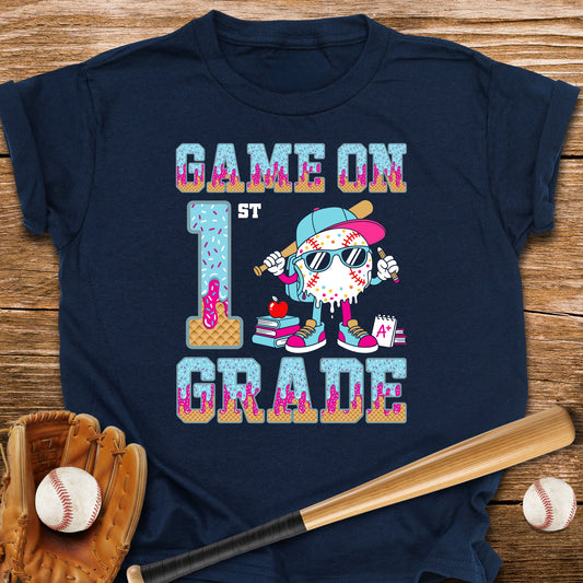 1st Grade Back to School Drip Youth Tee
