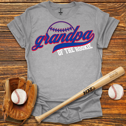 Grandpa Of The Rookie Adult T-Shirt