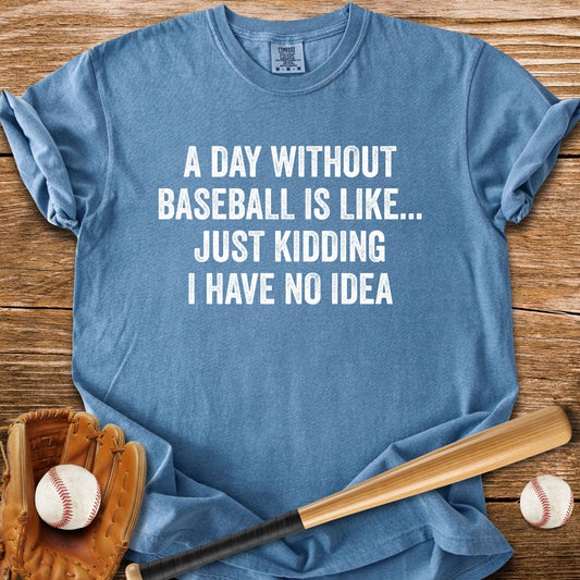A Day Without Baseball - HomeRun PrintsComfort Colors