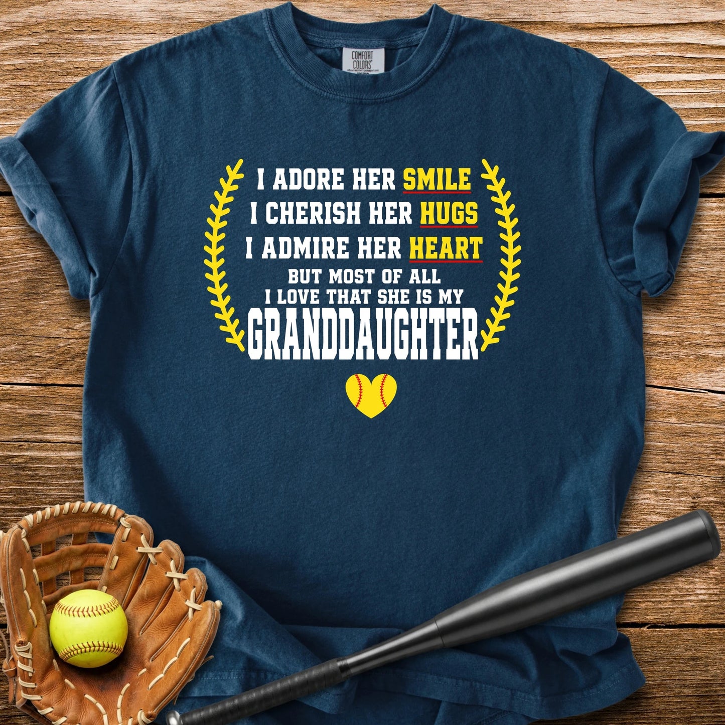 Adores Her Granddaughter - HomeRun PrintsComfort Colors