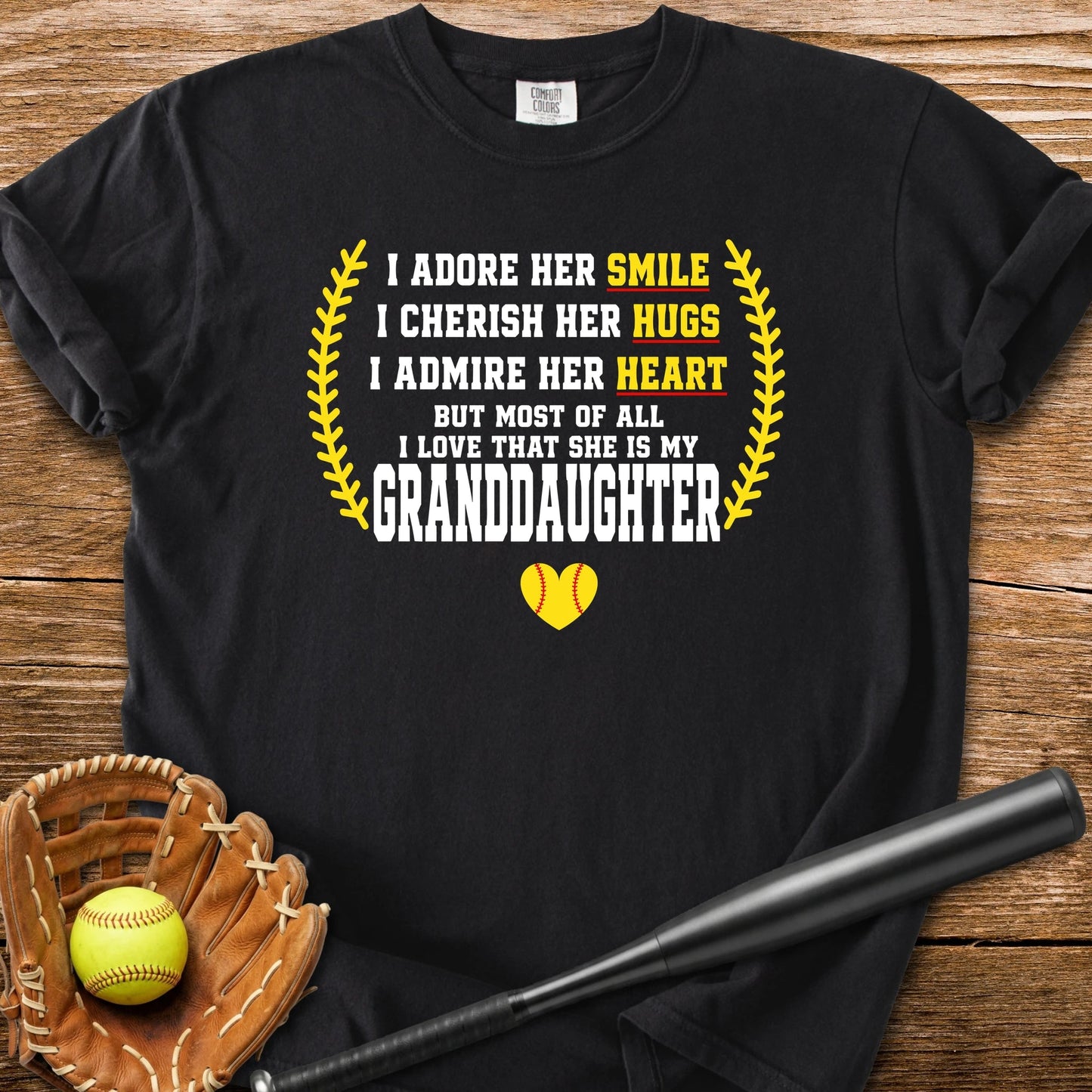 Adores Her Granddaughter - HomeRun PrintsComfort Colors
