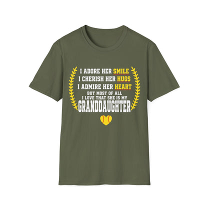 Adores Her Granddaughter T-Shirt - HomeRun PrintsT-Shirt