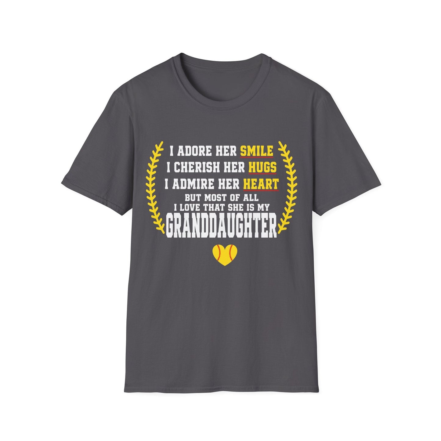 Adores Her Granddaughter T-Shirt - HomeRun PrintsT-Shirt