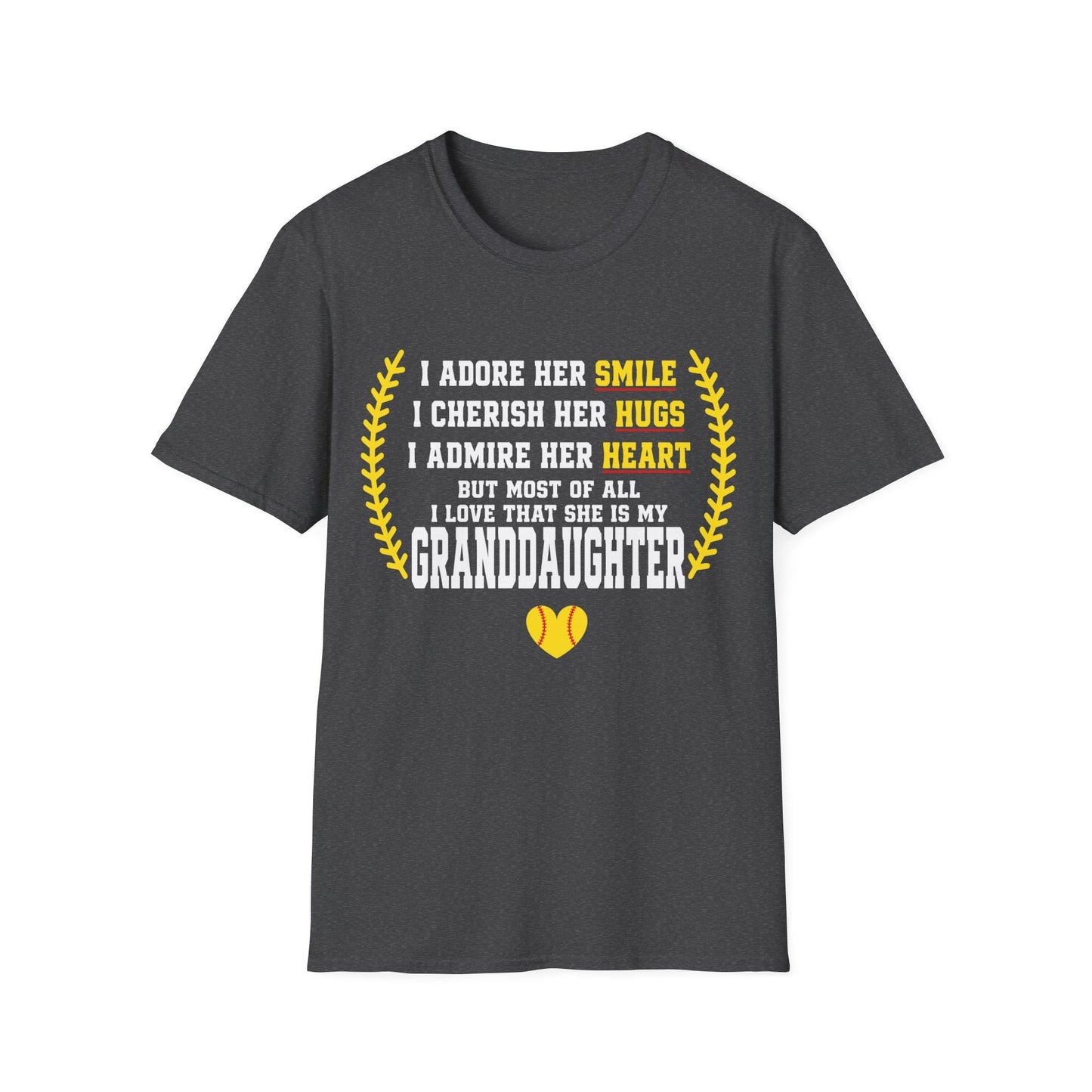 Adores Her Granddaughter T-Shirt - HomeRun PrintsT-Shirt