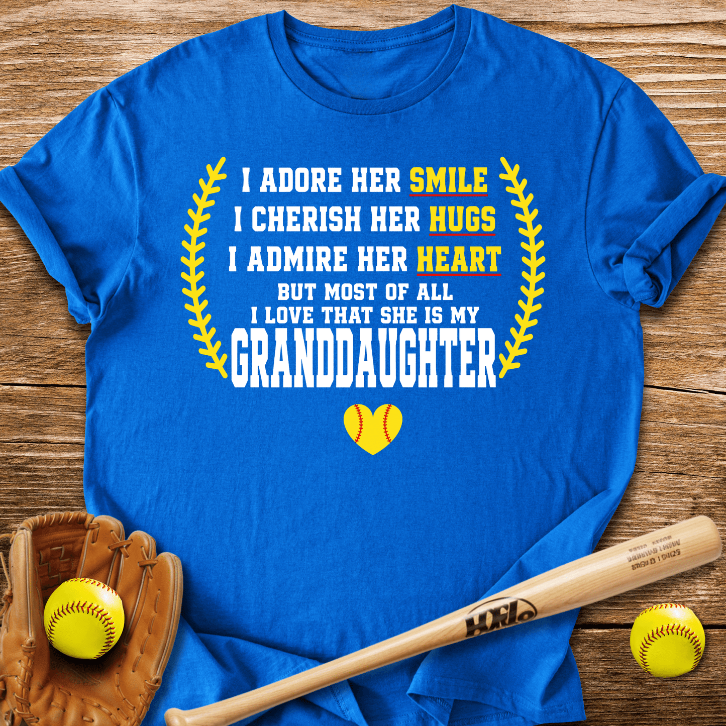 Adores Her Granddaughter T-Shirt - HomeRun PrintsT-Shirt