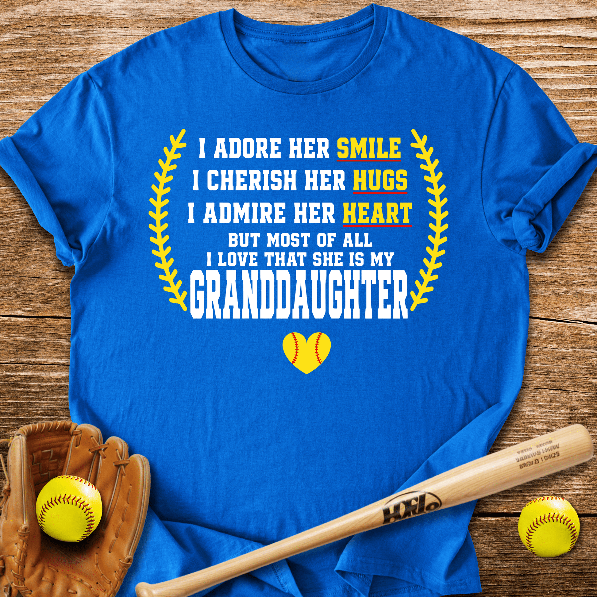 Adores Her Granddaughter T-Shirt - HomeRun PrintsT-Shirt