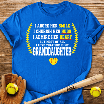Adores Her Granddaughter T-Shirt - HomeRun PrintsT-Shirt