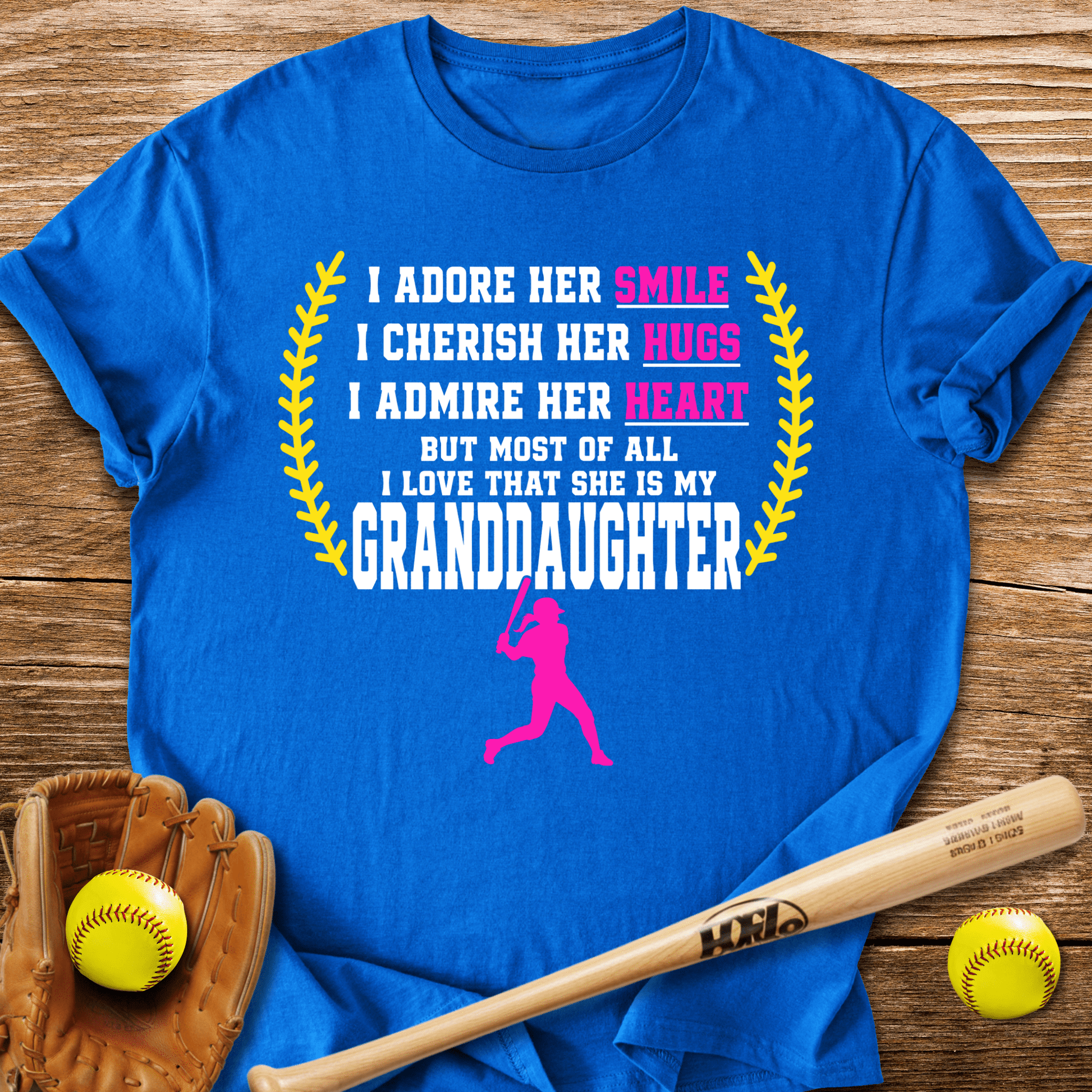 Adores Her Granddaughter T-Shirt - HomeRun PrintsT-Shirt