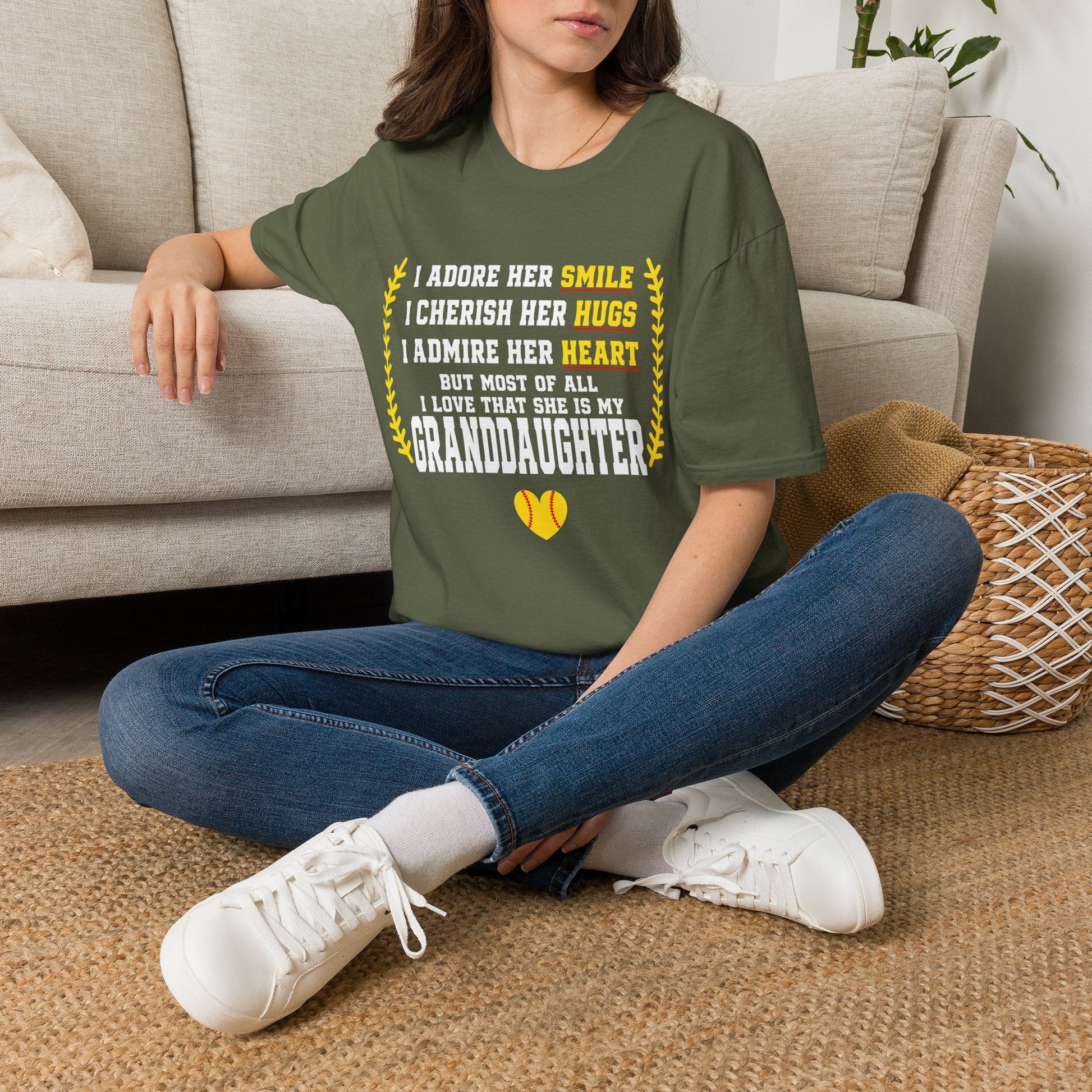 Adores Her Granddaughter T-Shirt - HomeRun PrintsT-Shirt