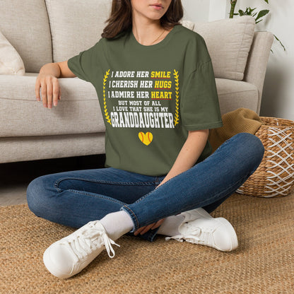 Adores Her Granddaughter T-Shirt - HomeRun PrintsT-Shirt