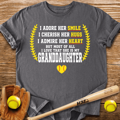 Adores Her Granddaughter T-Shirt - HomeRun PrintsT-Shirt