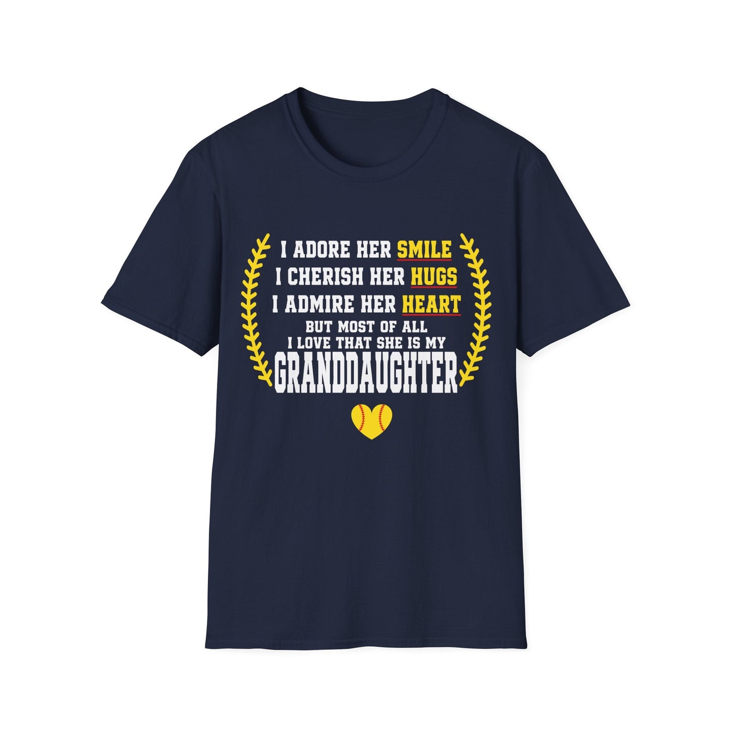 Adores Her Granddaughter T-Shirt - HomeRun PrintsT-Shirt