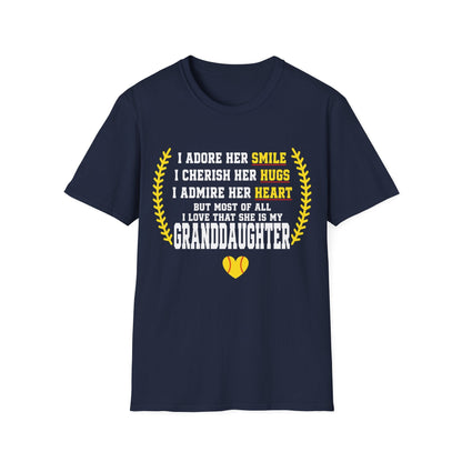 Adores Her Granddaughter T-Shirt - HomeRun PrintsT-Shirt