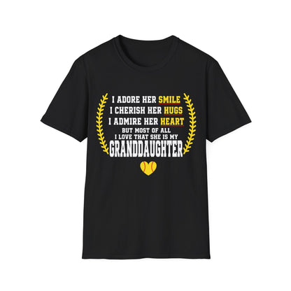Adores Her Granddaughter T-Shirt - HomeRun PrintsT-Shirt