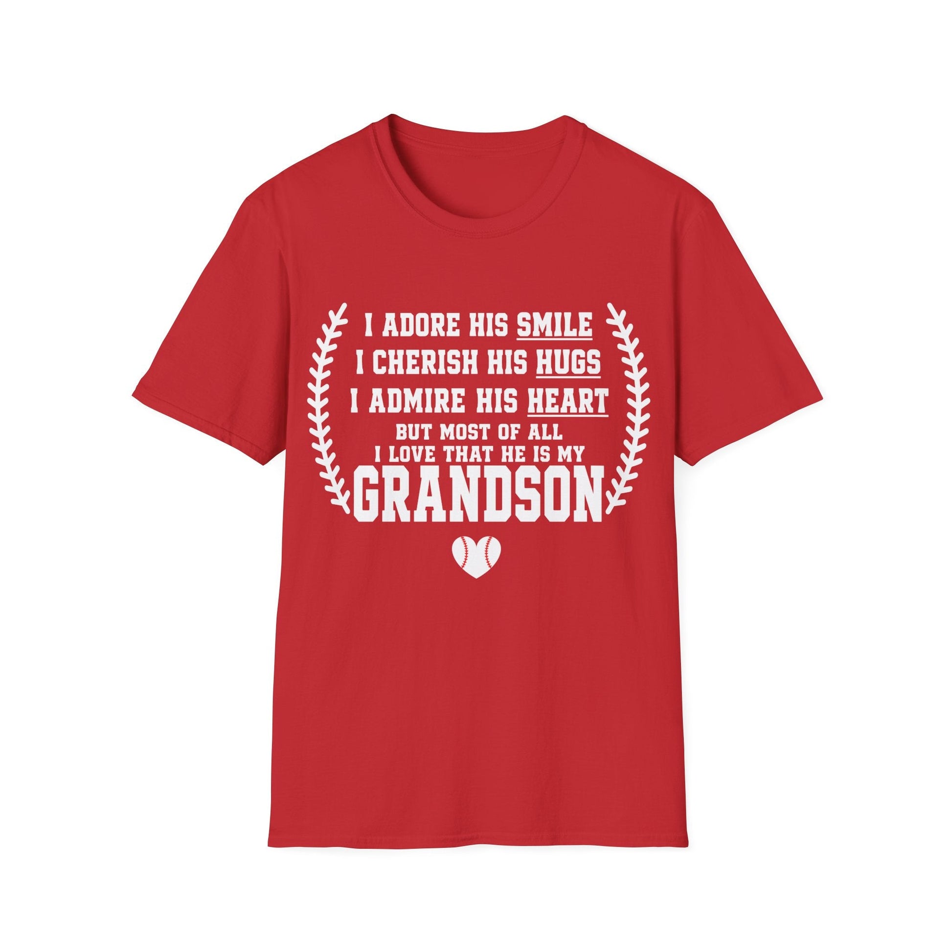 Adores Her Grandson T-Shirt - HomeRun PrintsT-Shirt