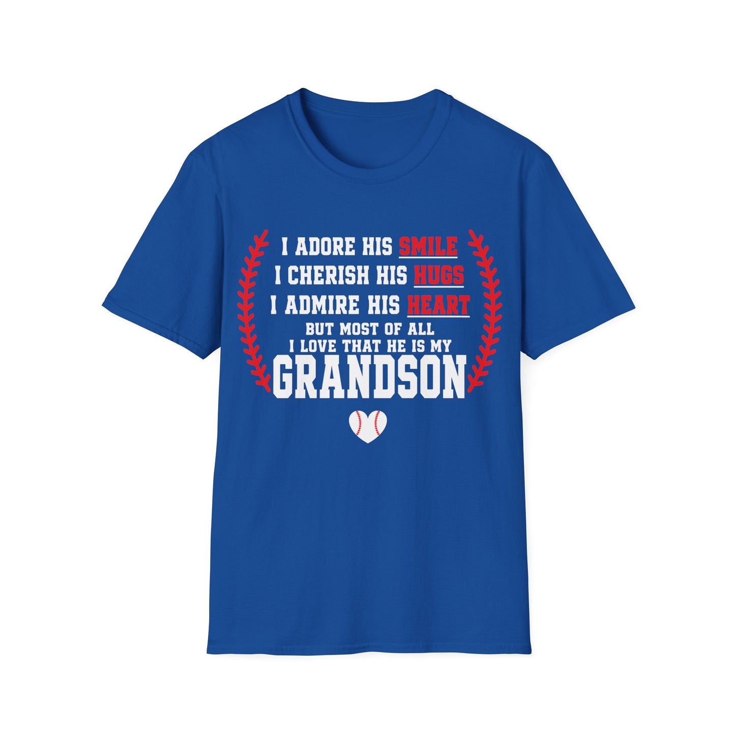 Adores Her Grandson T-Shirt - HomeRun PrintsT-Shirt