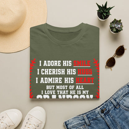 Adores Her Grandson T-Shirt - HomeRun PrintsT-Shirt
