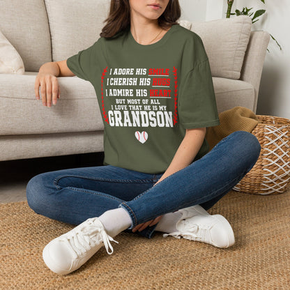 Adores Her Grandson T-Shirt - HomeRun PrintsT-Shirt