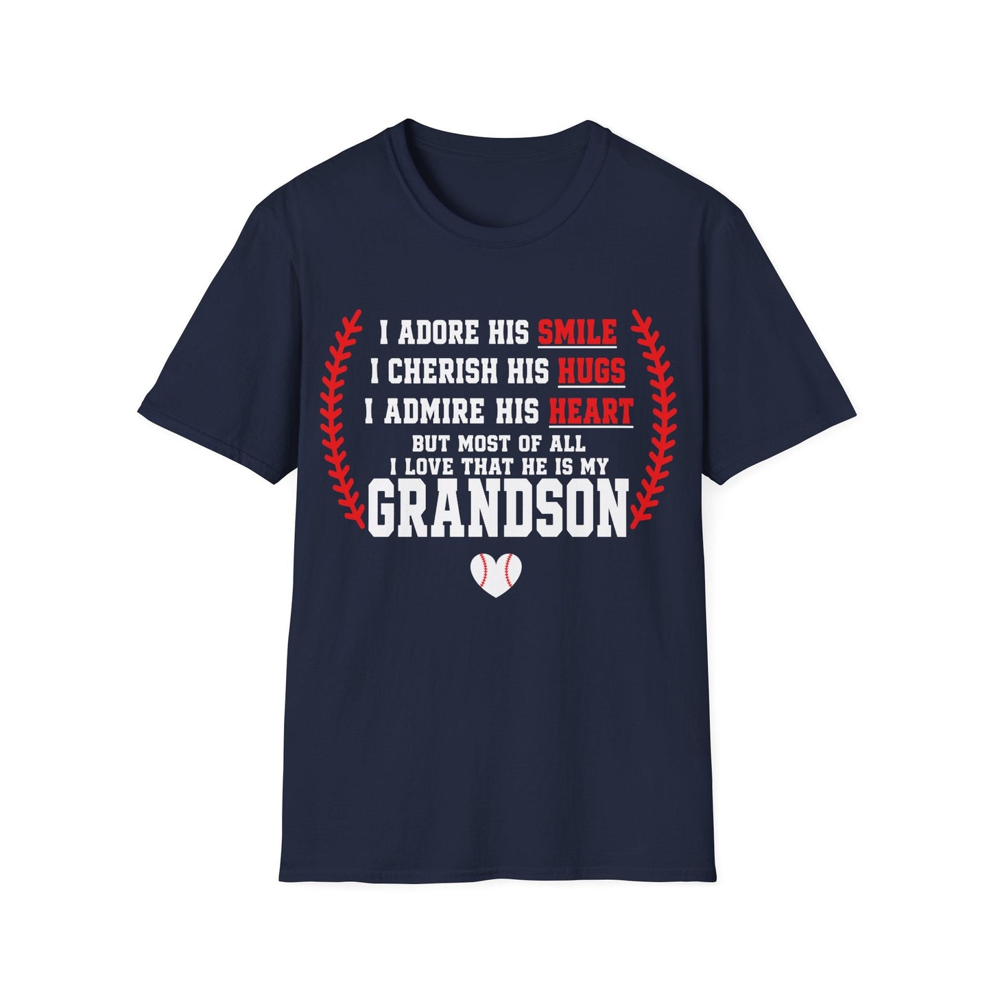 Adores Her Grandson T-Shirt - HomeRun PrintsT-Shirt