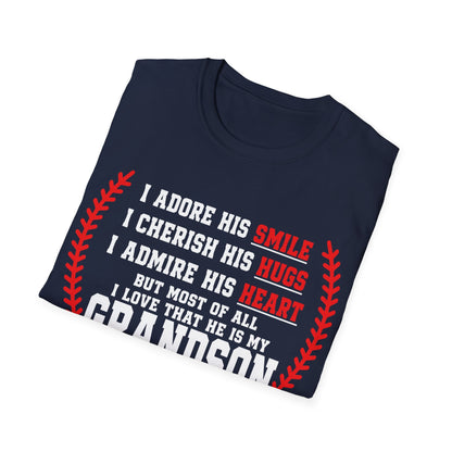 Adores Her Grandson T-Shirt - HomeRun PrintsT-Shirt