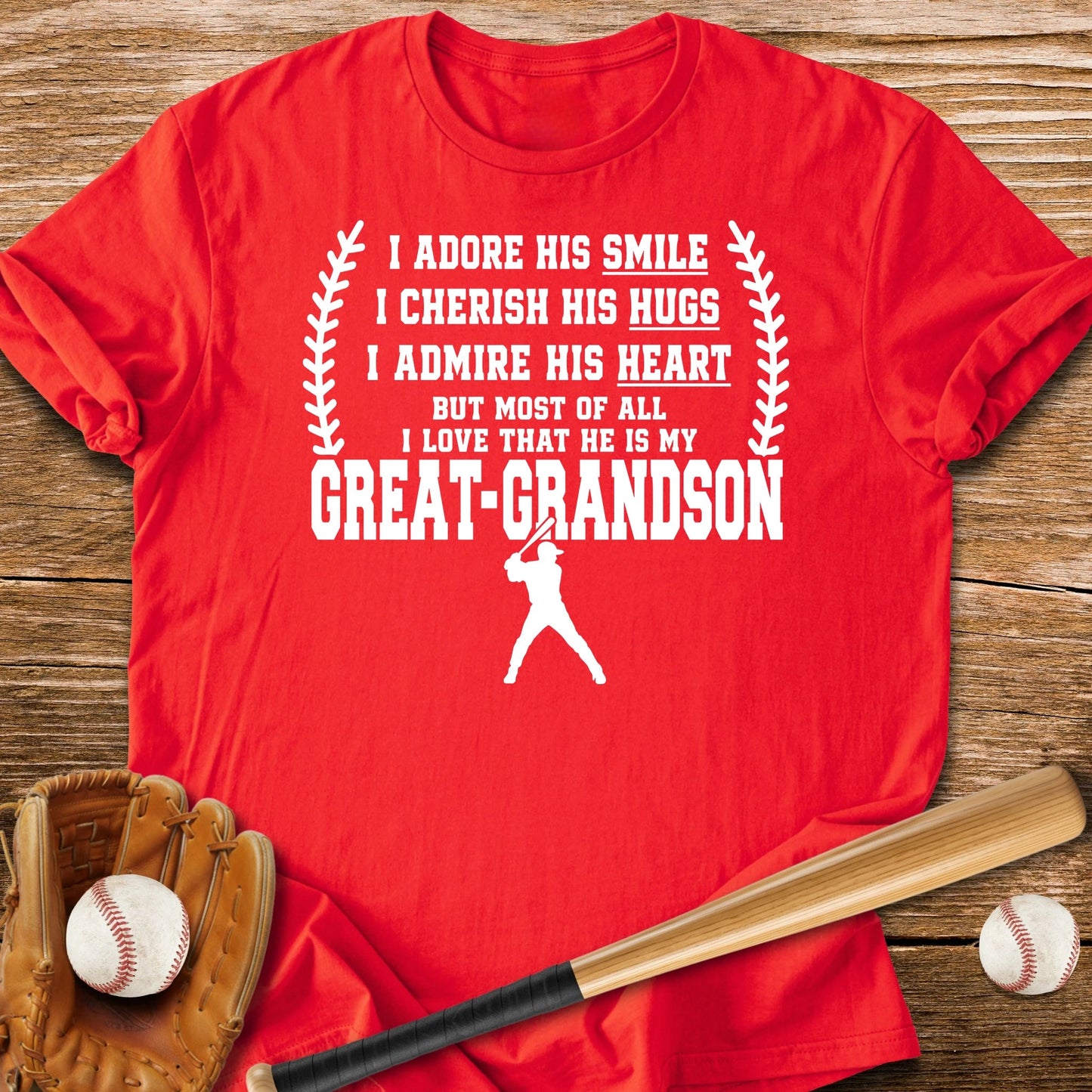 Adores Her Great-Grandson - HomeRun PrintsT-Shirt