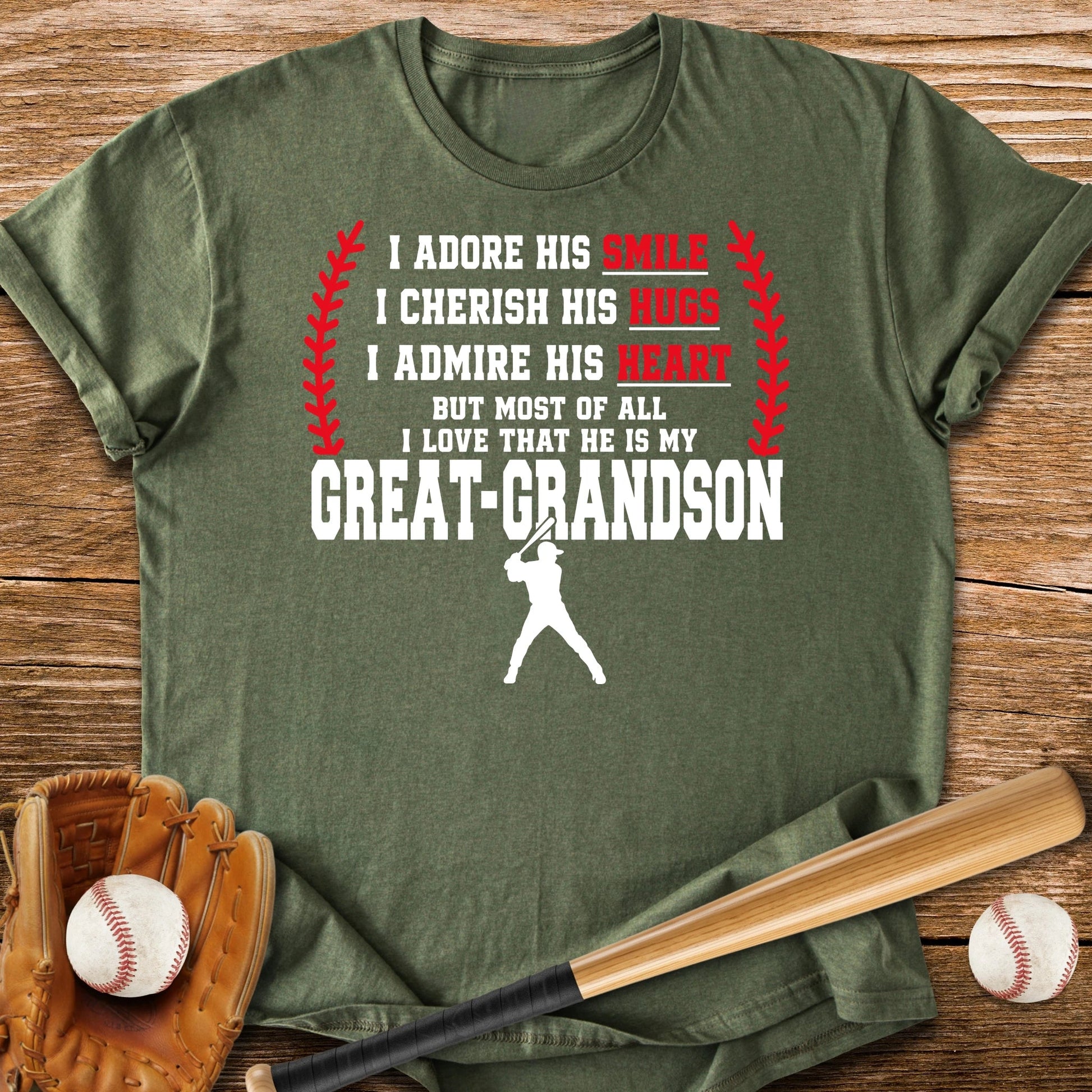 Adores Her Great-Grandson - HomeRun PrintsT-Shirt