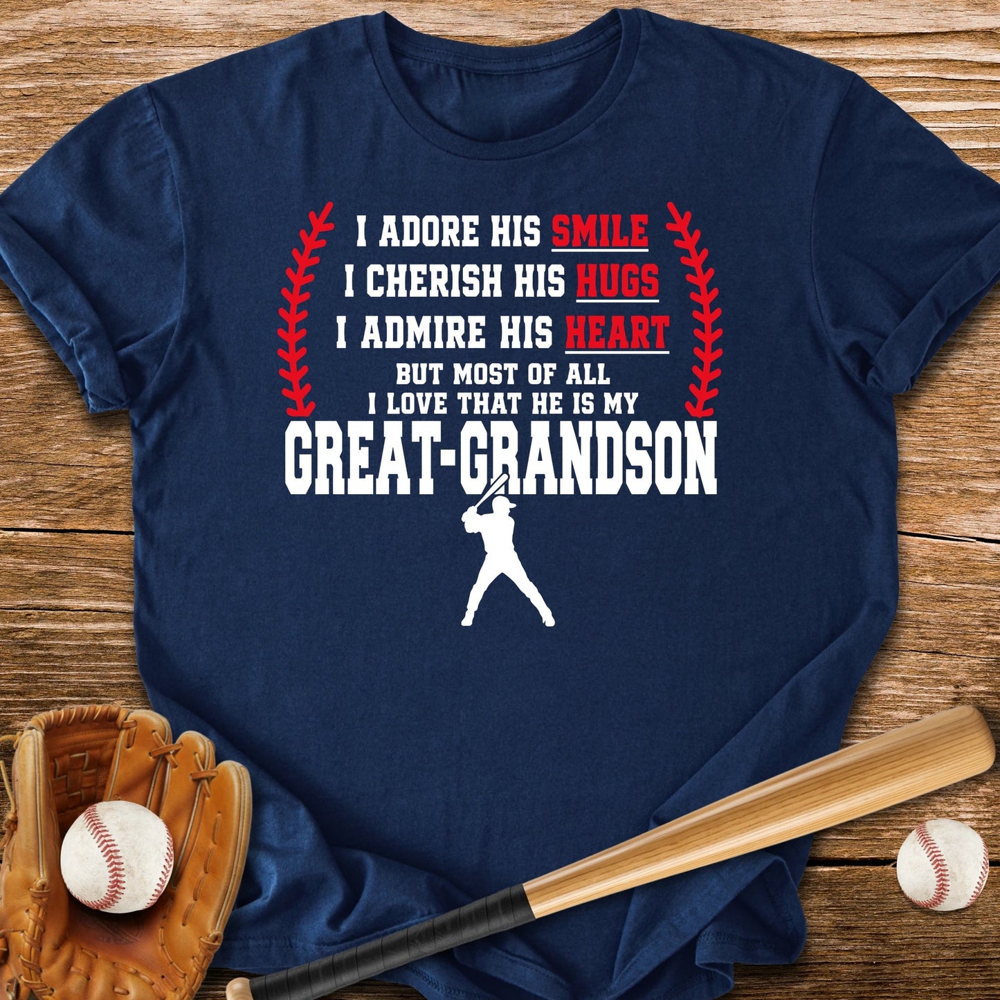 Adores Her Great-Grandson - HomeRun PrintsT-Shirt