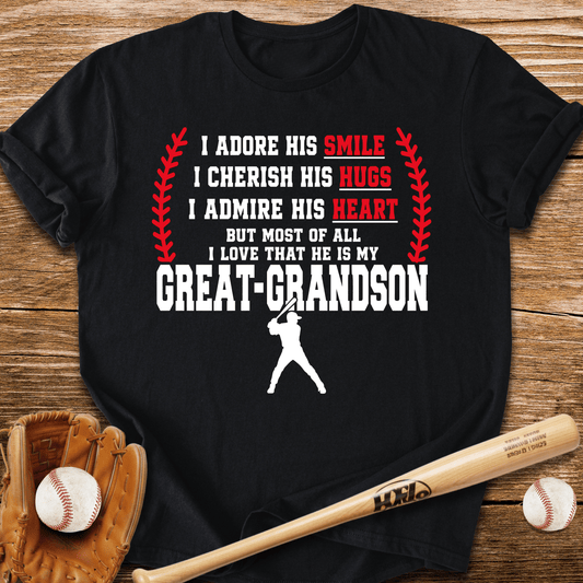 Adores Her Great-Grandson T-Shirt - HomeRun PrintsT-Shirt