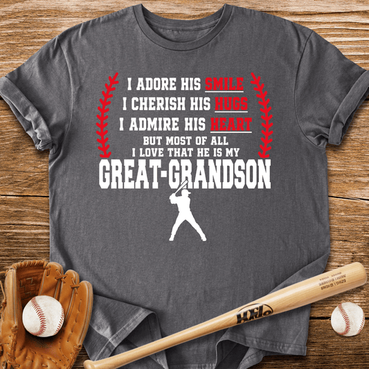 Adores Her Great-Grandson T-Shirt - HomeRun PrintsT-Shirt