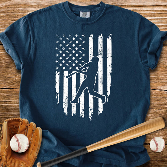 American Flag Batter - HomeRun PrintsComfort Colors