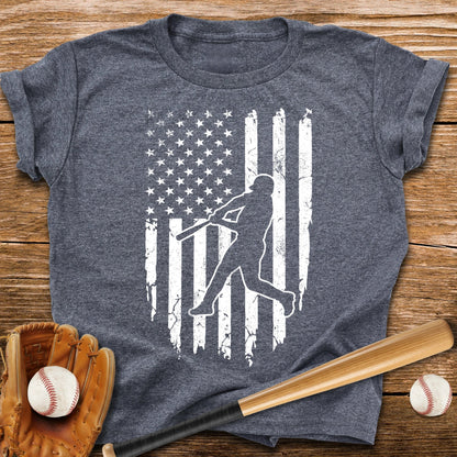 American Flag Batter Youth Tee - HomeRun PrintsKids clothes