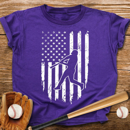 American Flag Batter Youth Tee - HomeRun PrintsKids clothes