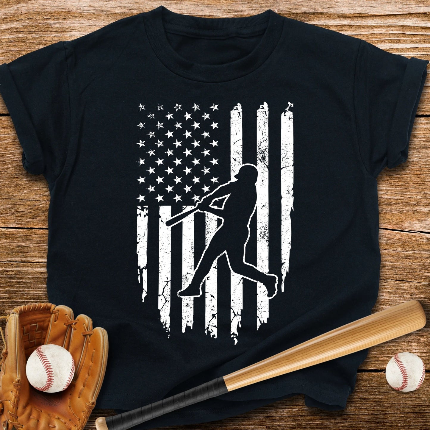 American Flag Batter Youth Tee - HomeRun PrintsKids clothes