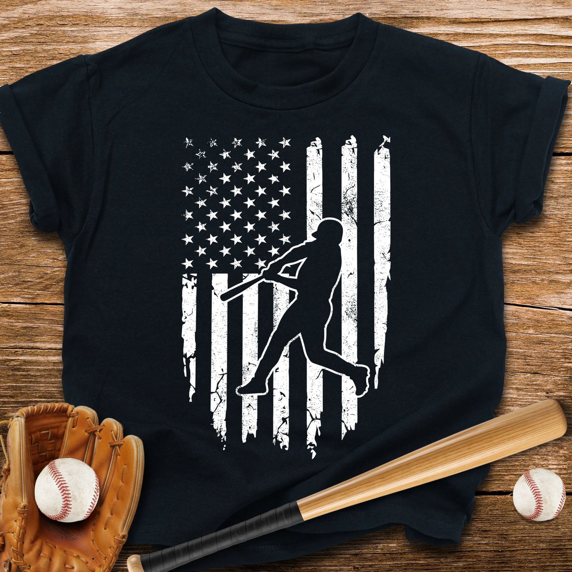 American Flag Batter Youth Tee - HomeRun PrintsKids clothes
