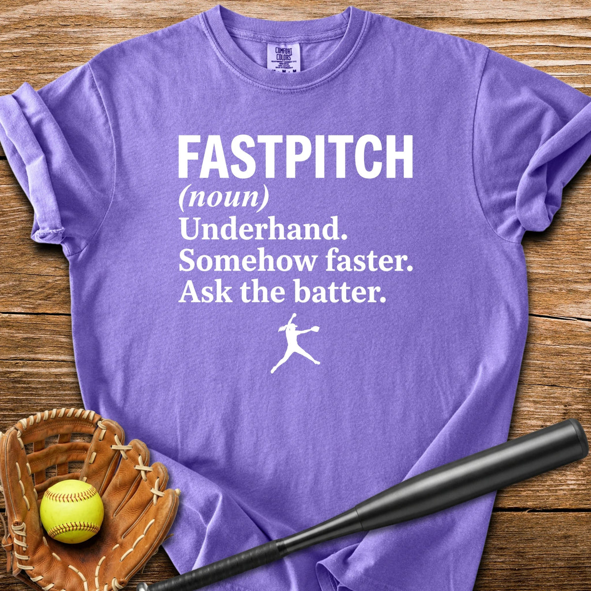 Ask The Batter Fastpitch - HomeRun PrintsComfort Colors