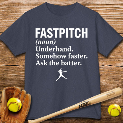 Ask The Batter Fastpitch Kids T-shirt - HomeRun PrintsKids clothes