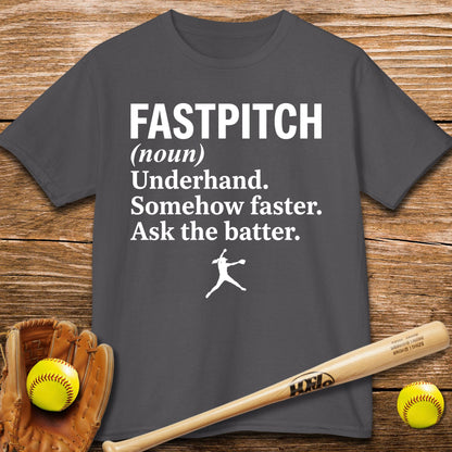 Ask The Batter Fastpitch Kids T-shirt - HomeRun PrintsKids clothes