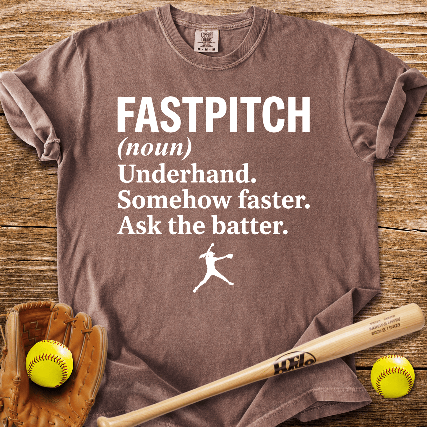 Ask The Batter Fastpitch T-Shirt - HomeRun PrintsComfort Colors