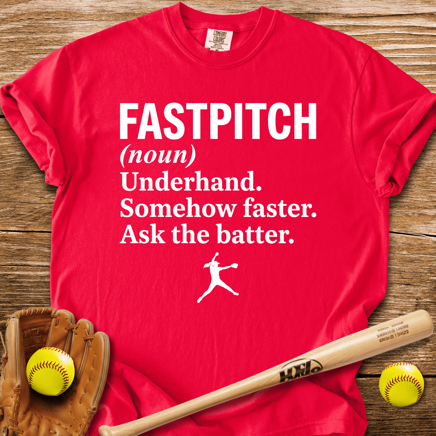 Ask The Batter Fastpitch T-Shirt - HomeRun PrintsComfort Colors