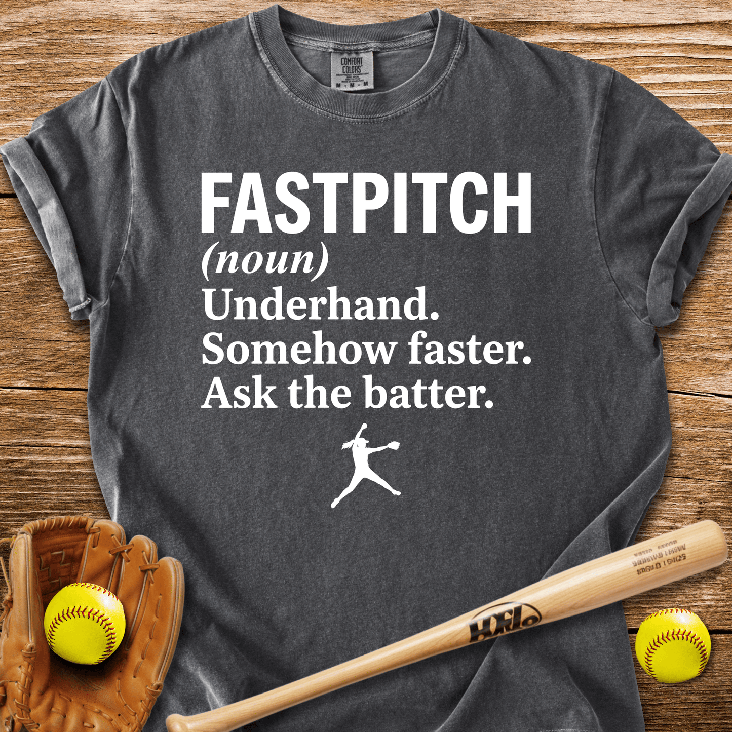 Ask The Batter Fastpitch T-Shirt - HomeRun PrintsComfort Colors