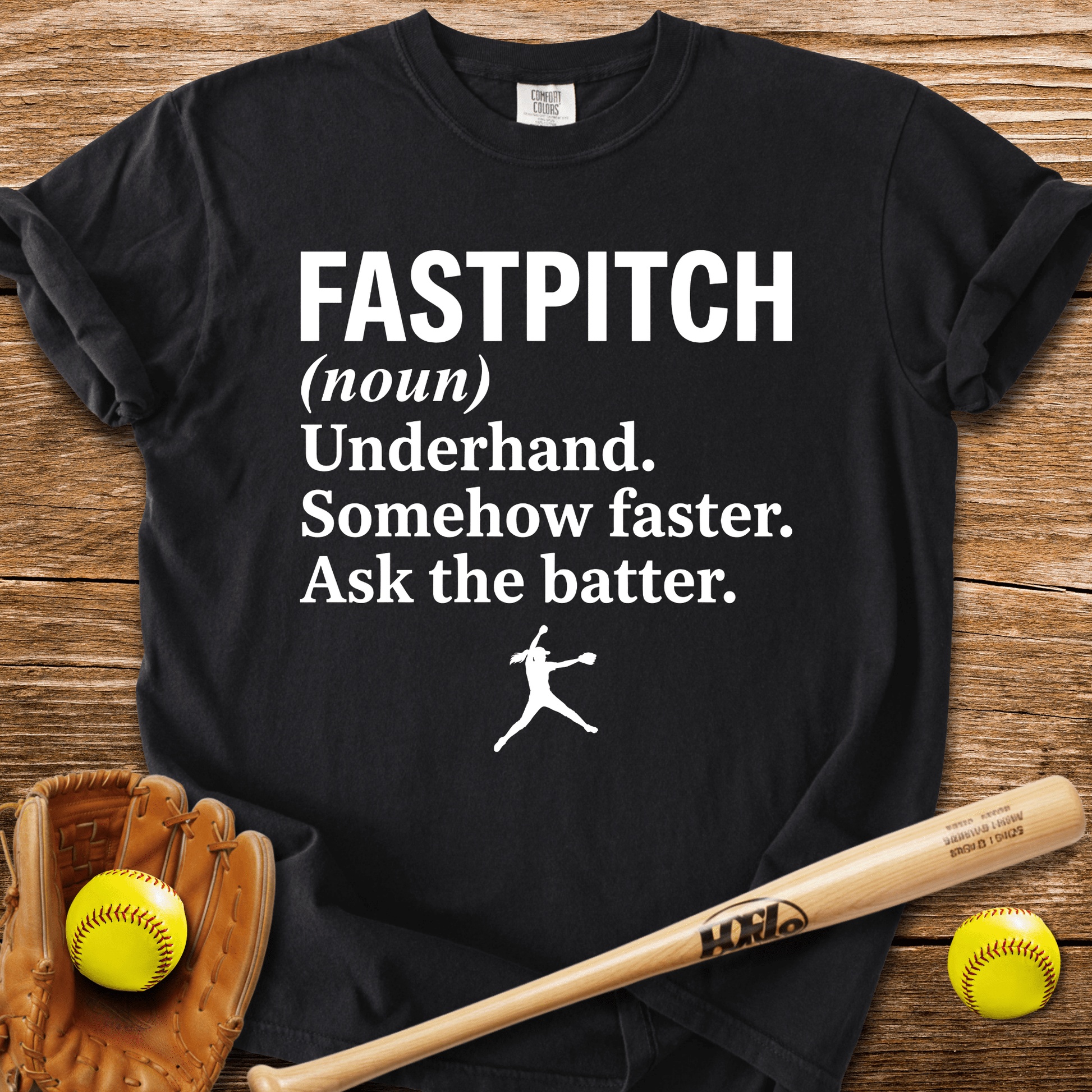 Ask The Batter Fastpitch T-Shirt - HomeRun PrintsComfort Colors
