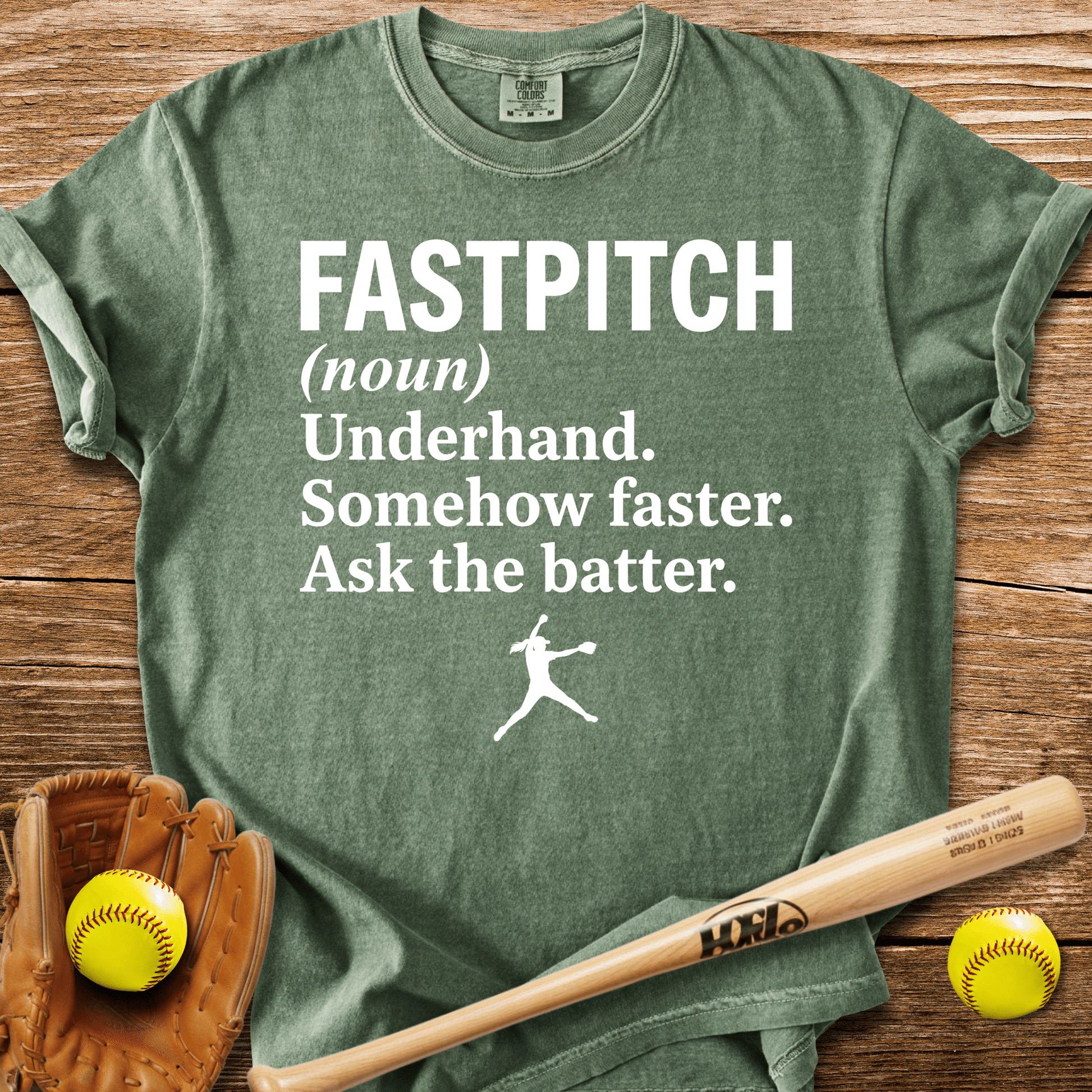 Ask The Batter Fastpitch T-Shirt - HomeRun PrintsComfort Colors