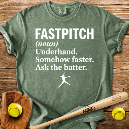Ask The Batter Fastpitch T-Shirt - HomeRun PrintsComfort Colors