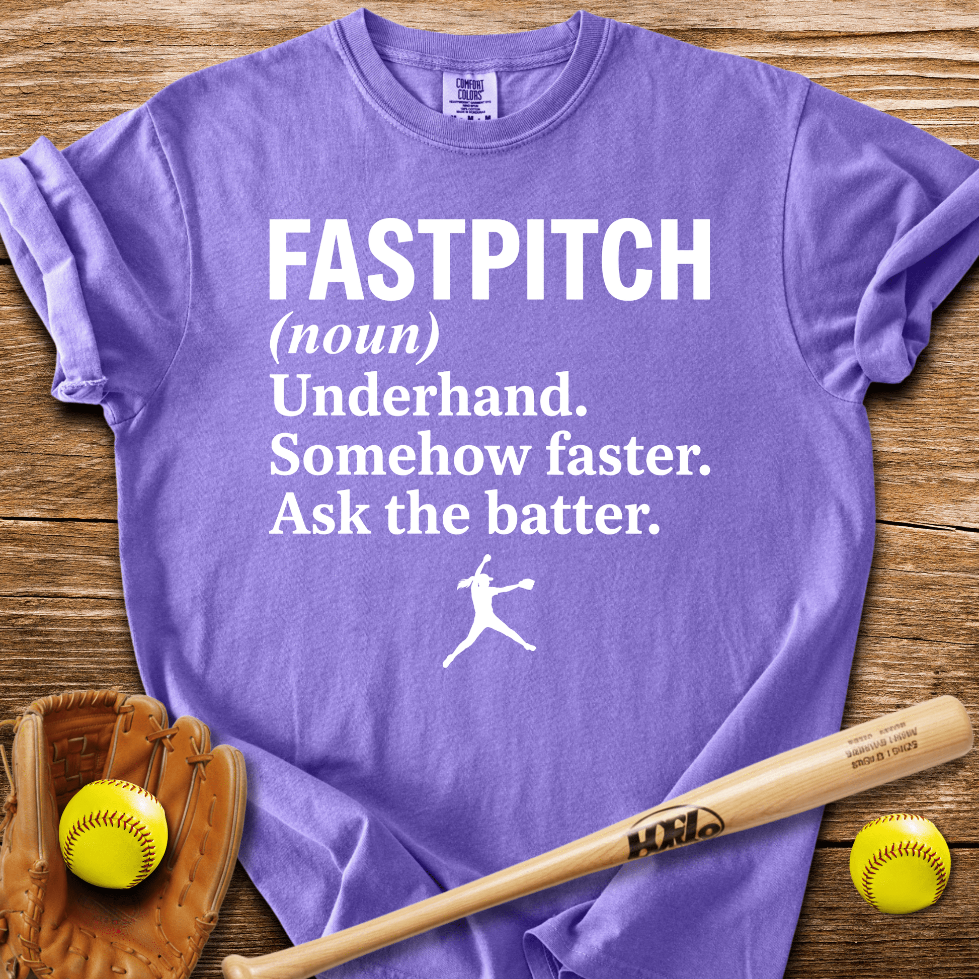 Ask The Batter Fastpitch T-Shirt - HomeRun PrintsComfort Colors