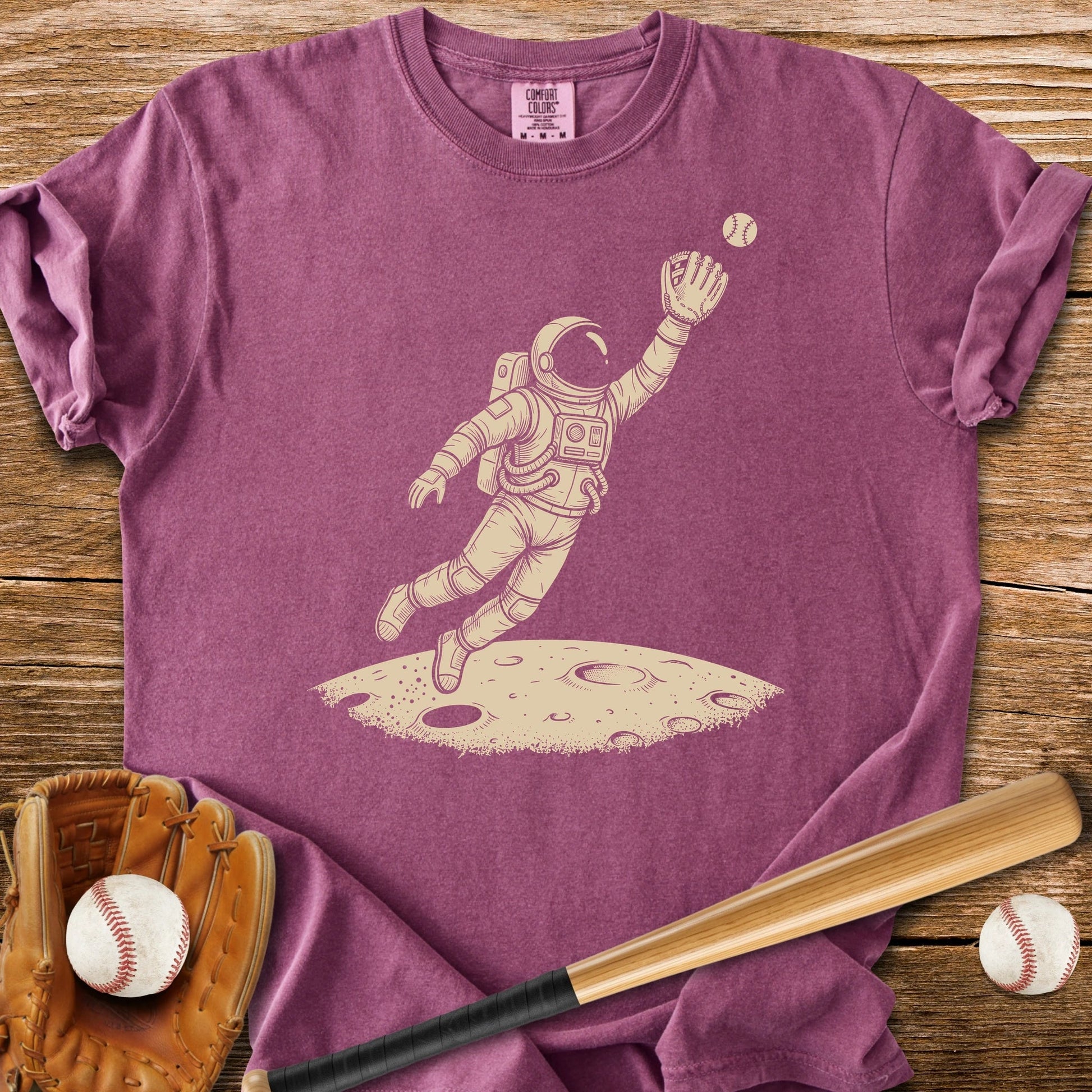 Astronaut Baseball Catch - HomeRun PrintsComfort Colors