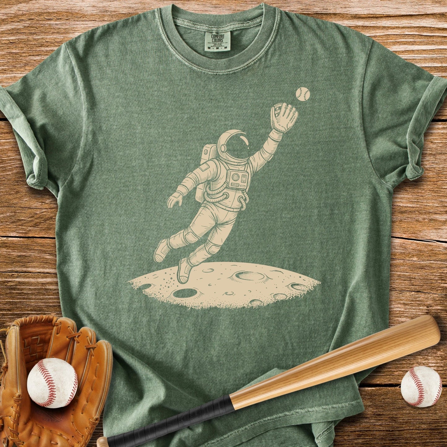 Astronaut Baseball Catch - HomeRun PrintsComfort Colors