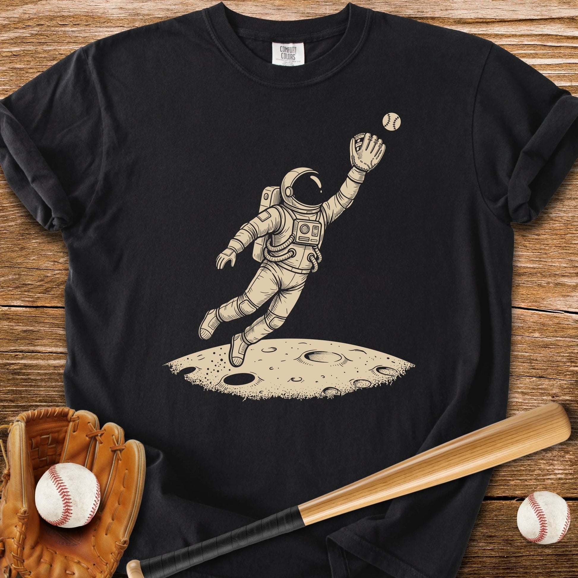 Astronaut Baseball Catch - HomeRun PrintsComfort Colors