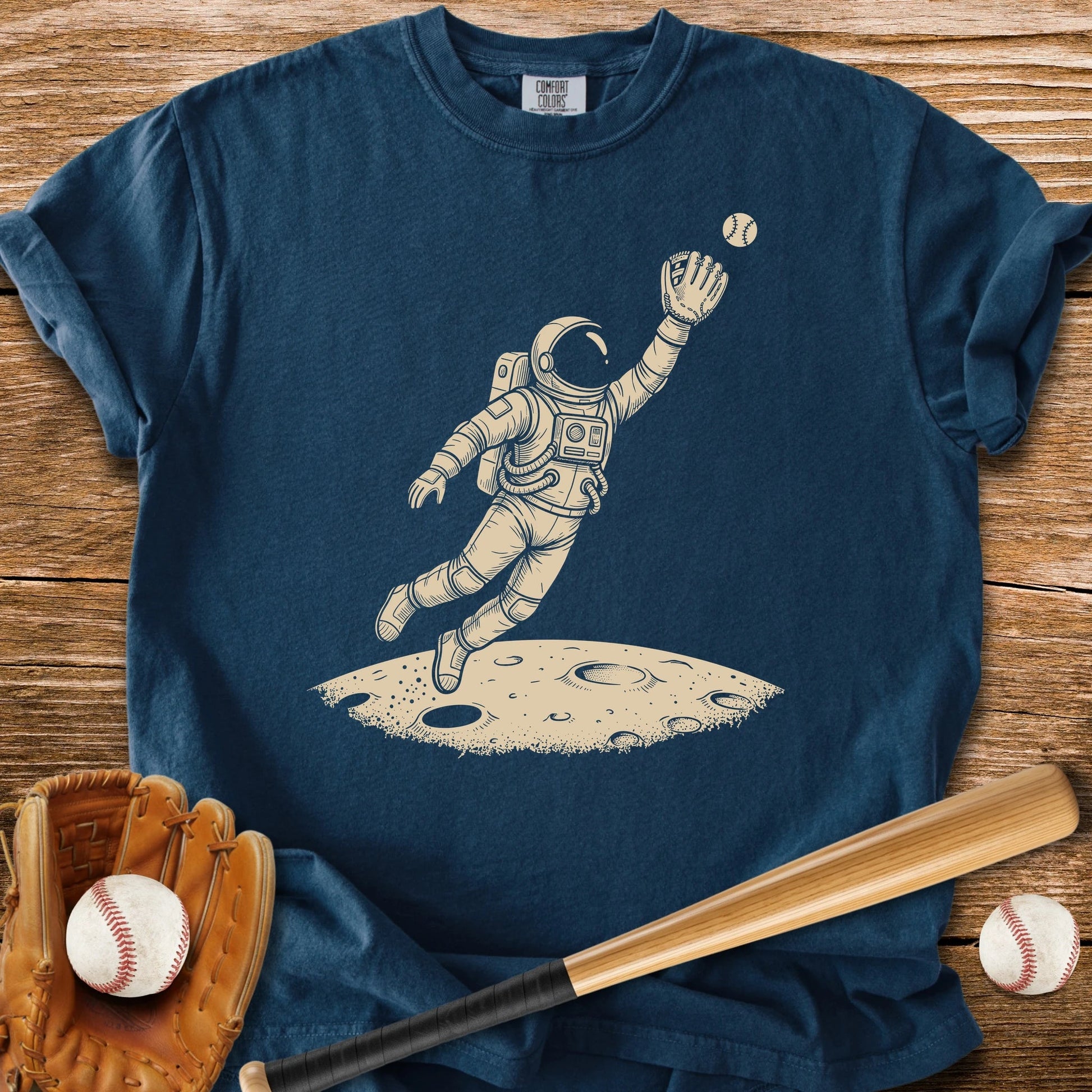 Astronaut Baseball Catch - HomeRun PrintsComfort Colors
