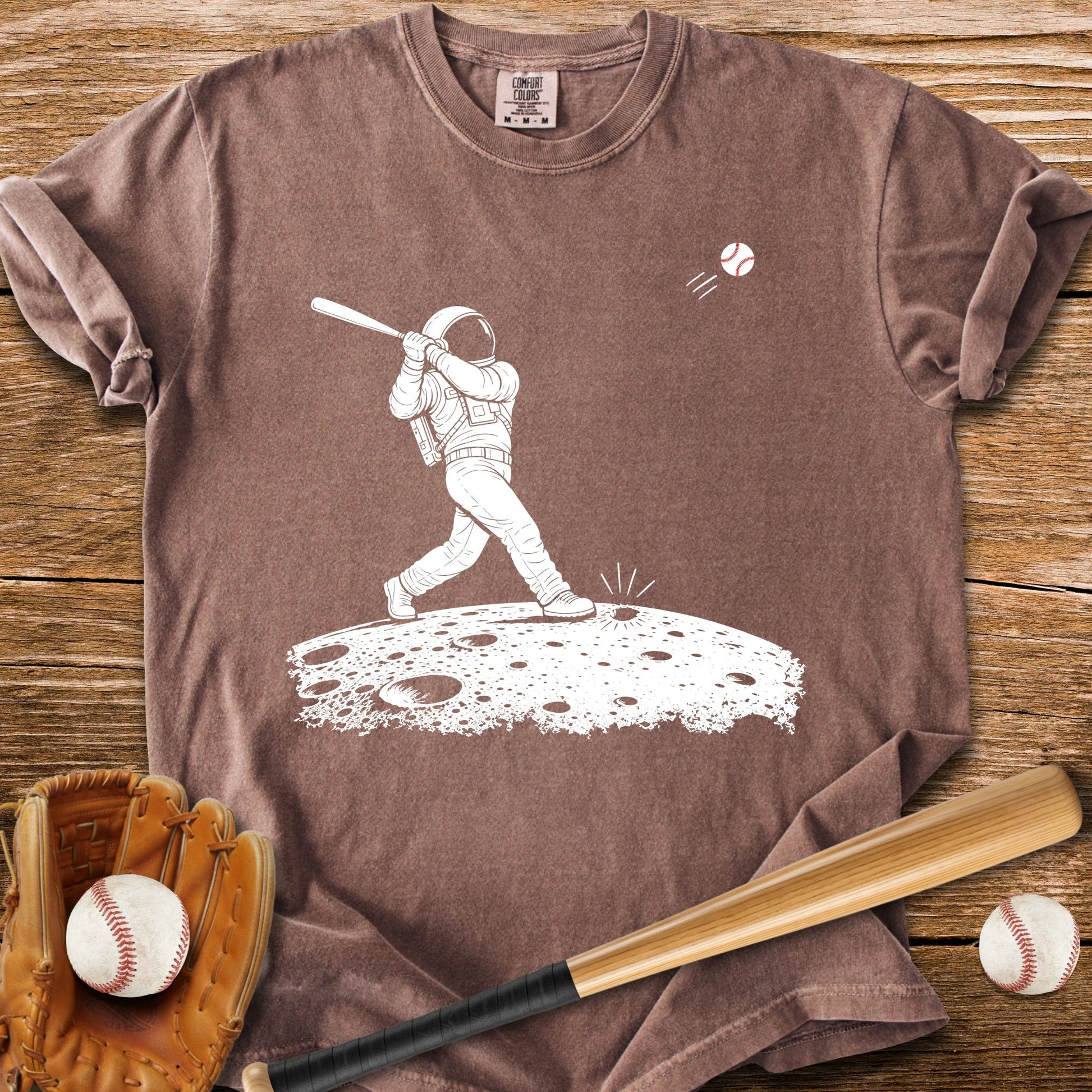 Astronaut Bats Moon - HomeRun PrintsComfort Colors