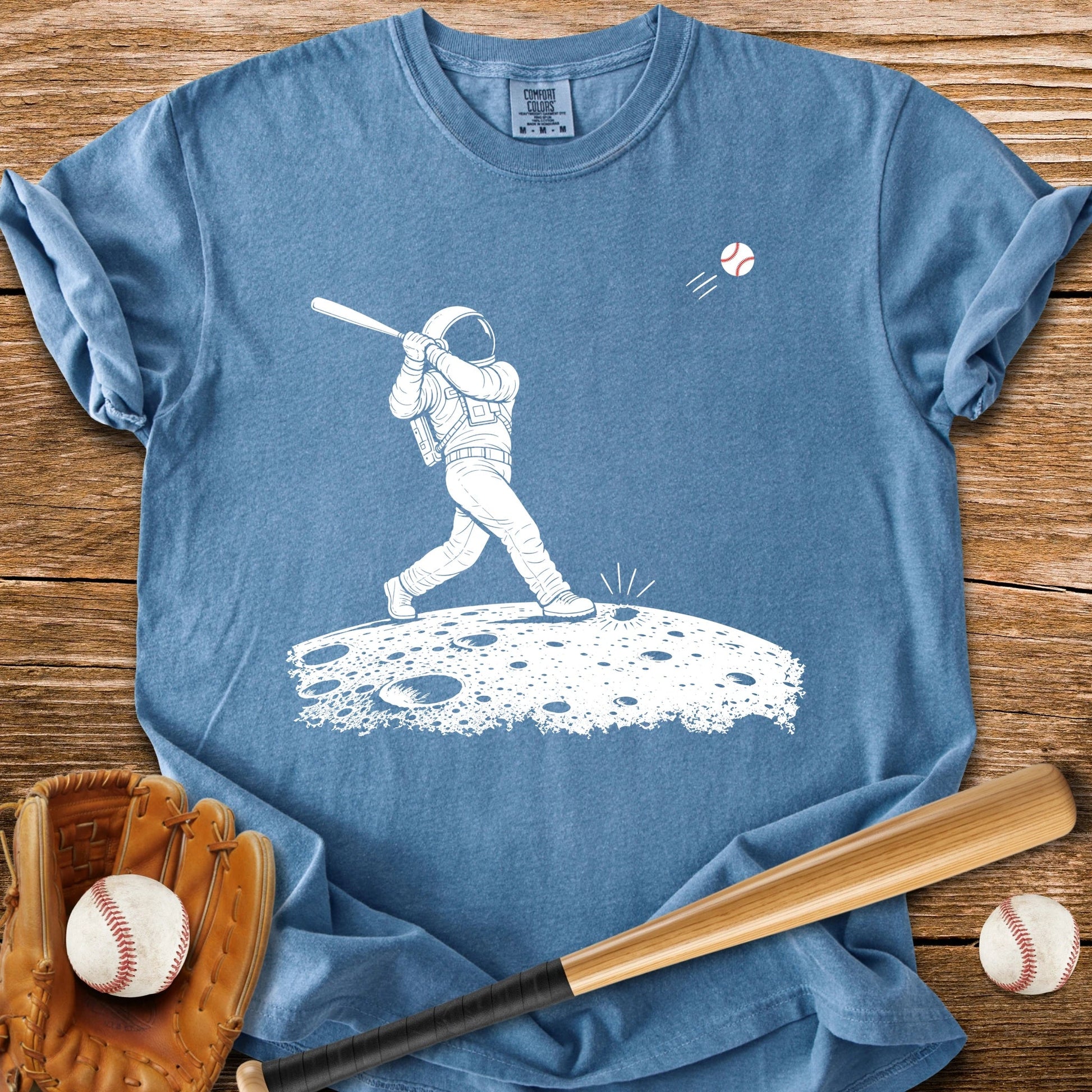 Astronaut Bats Moon - HomeRun PrintsComfort Colors